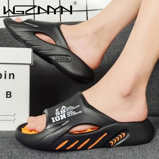 2023 NEW Men's Slippers Massage Slip-on Platform Slippers for Men Fashion Outdoor Beach Anti-slip Flip-Flops Man's Sandals 38-45