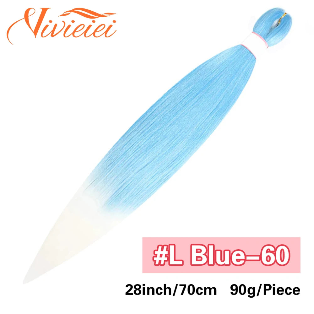 Synthetic Jumbo Braids Hair Extensions 28 Inch Braiding Hair Pre Stretched Orange Green White Blue Red Pink Purple Braids Viralgem Store