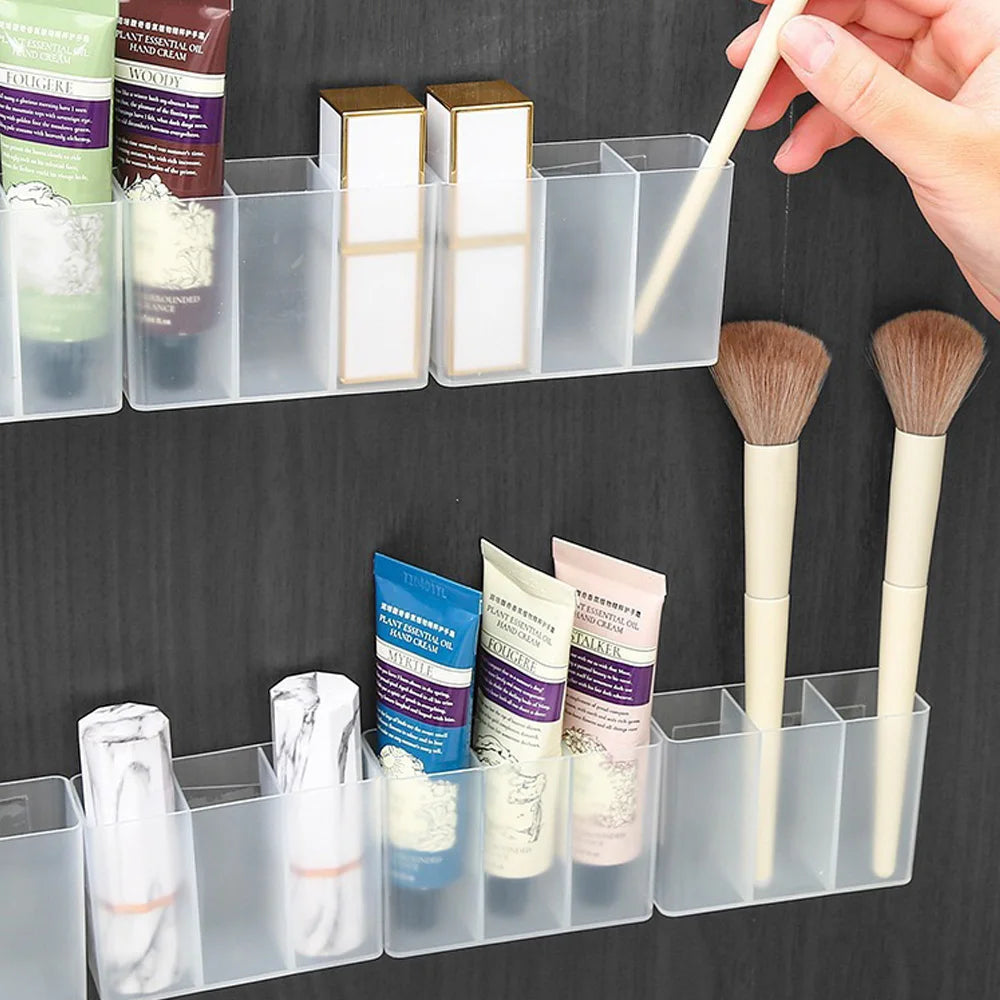6PCS/3PCS/1PC multifunctional wall mounted compartment storage box, no punching required, suitable for storing small items in da Viralgem Store