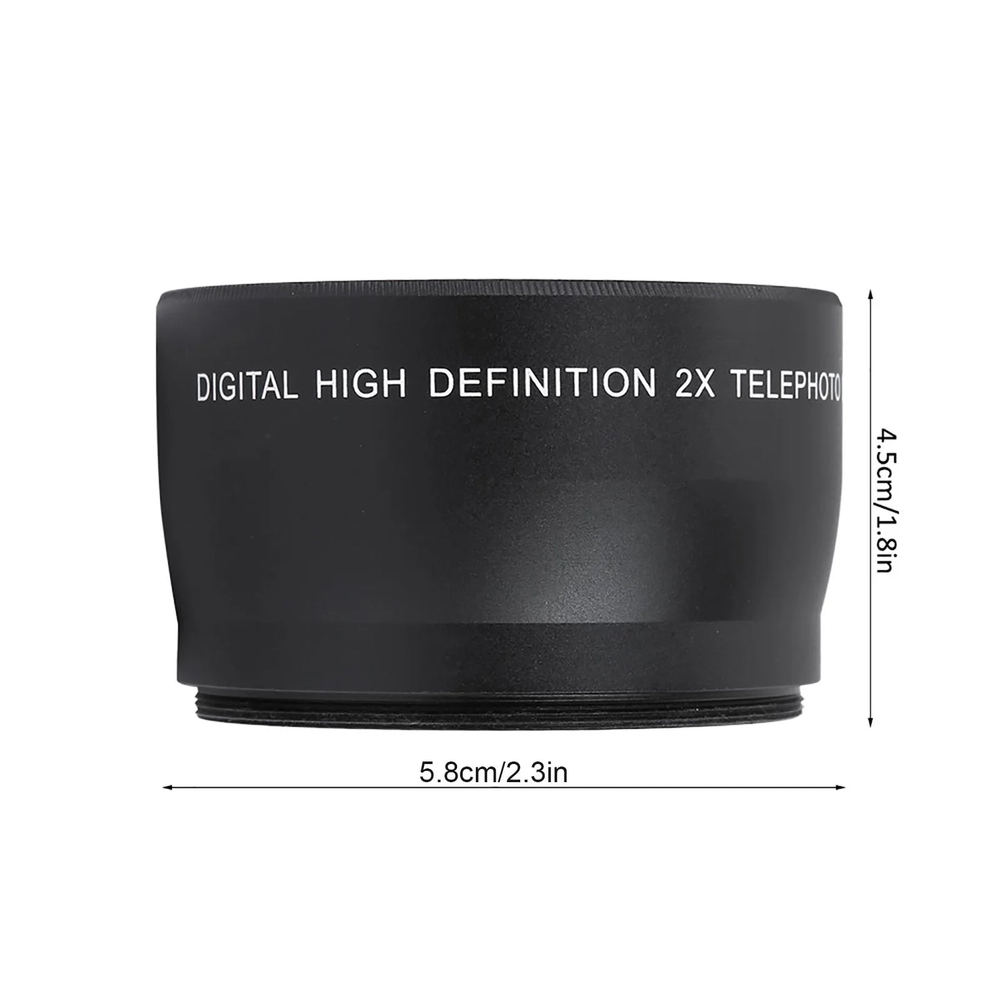 2X Telephoto Lens 58MM 2X Magnification Universal Teleconverter Telephoto Lens for Cameras Accessory Cameras Lens Telephoto Lens