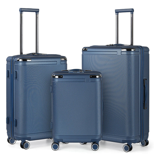 3-Piece PP Hardshell Suitcase Set 20/24/28in - Lightweight Luggage w/360° Spinner Wheels & TSA Lock, Durable Carry-On Viralgem Store