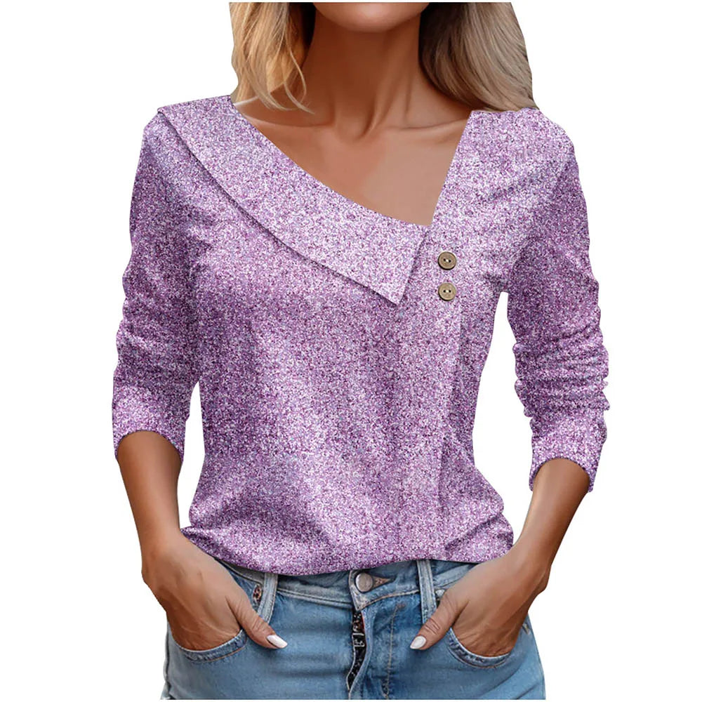 T Shirt For Women Fashion Long Sleeve Top White Floral Print Shirts And Blouses Autumn Winter Clothes For Women 2024 Viralgem Store