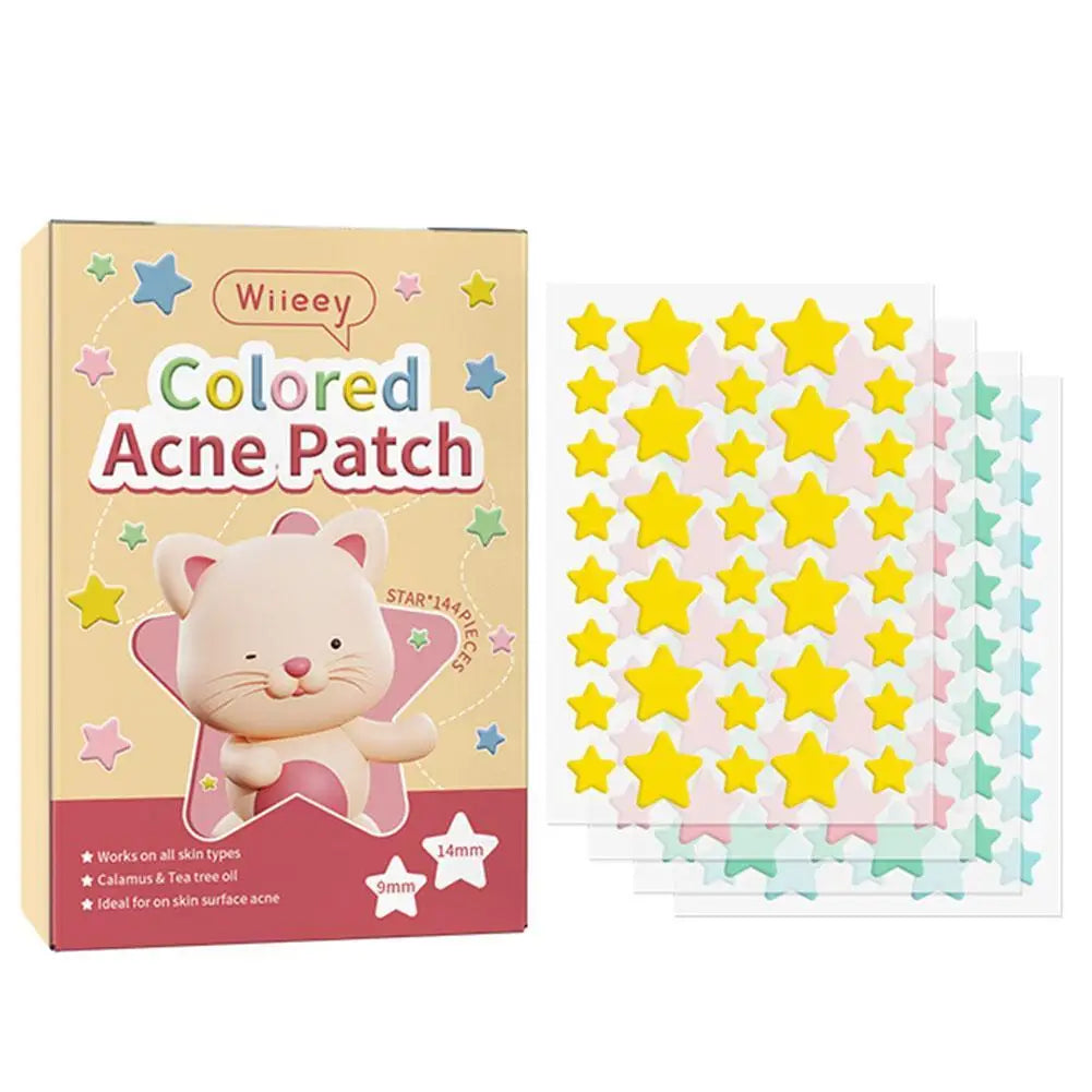 144PCS Star Pimple Patch Acne Colorful Invisible Acne Removal Skin Care Stickers Concealer Face Spot Beauty Makeup Tools Viralgem Store