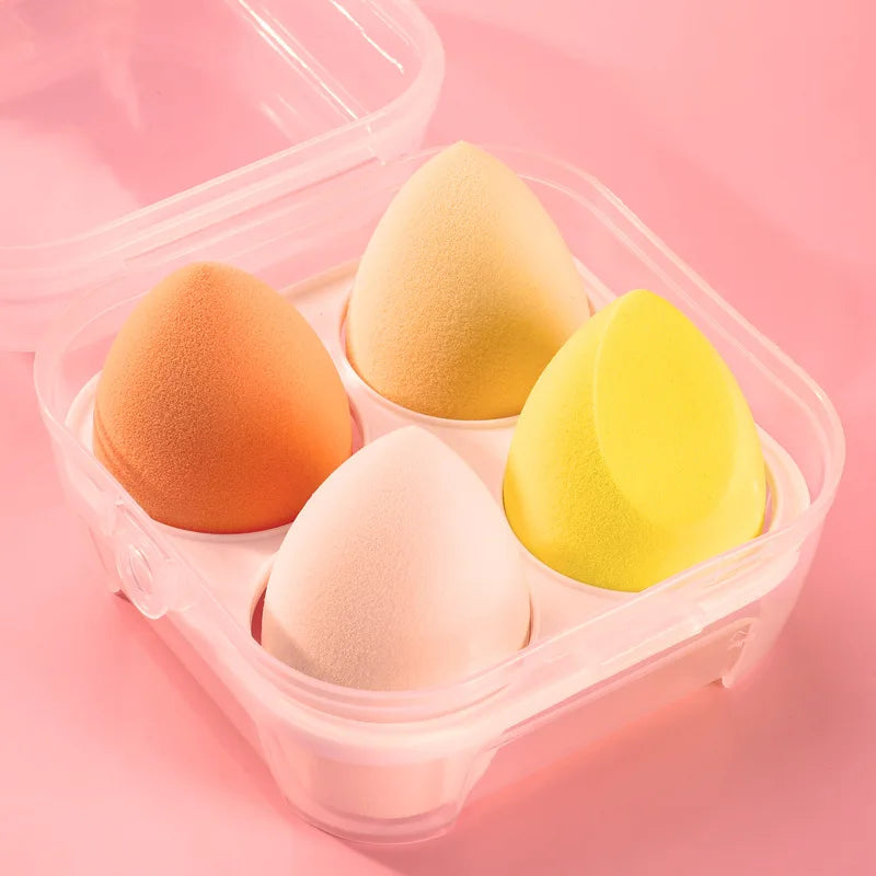 4pcs Makeup Sponge Blender Beauty Egg Cosmetic Puff Soft Foundation Sponges Powder Puff Women Make Up Accessories Beauty Tools Viralgem Store
