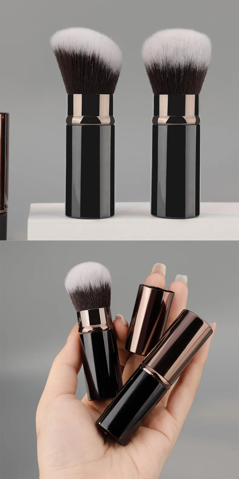 1/2pcs Professional Makeup Brushes Retractable Blusher Powder Foundation Face Concealer Kabuki Makeup Brush Cosmetic Tools