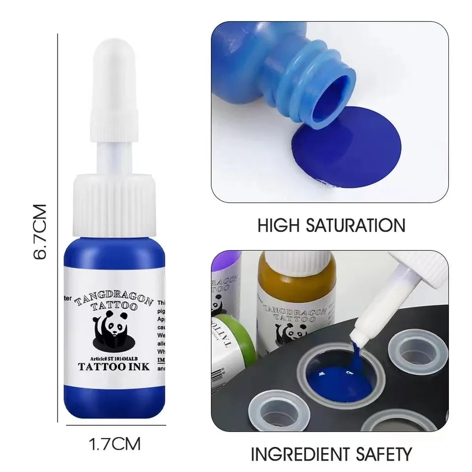 6/8/10 color ，Professional tattoo ink set,  tattoo consumables, long lasting, painting, body art supplies Viralgem Store