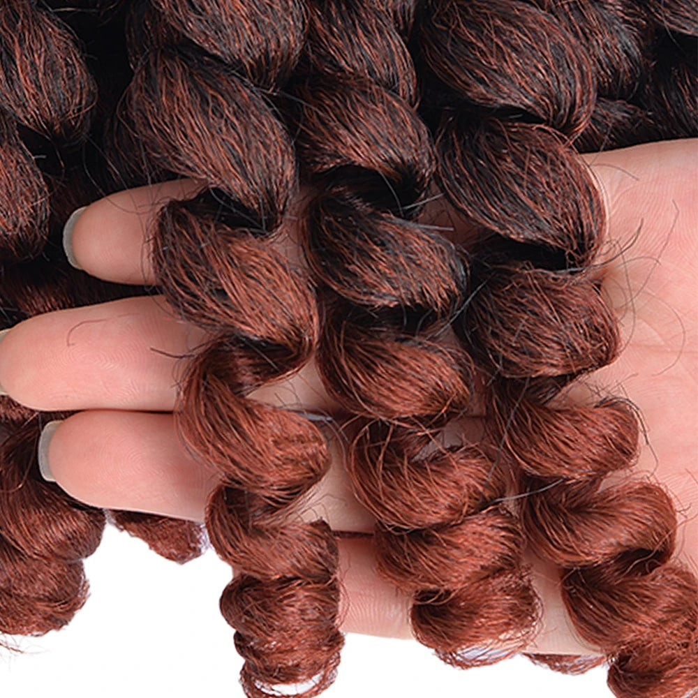 Synthetic Ombre Braiding Hair Jumpy Wand Curl Crochet Braids Hair Extension for Black Women Jamaican Bounce Curly Hair For Women