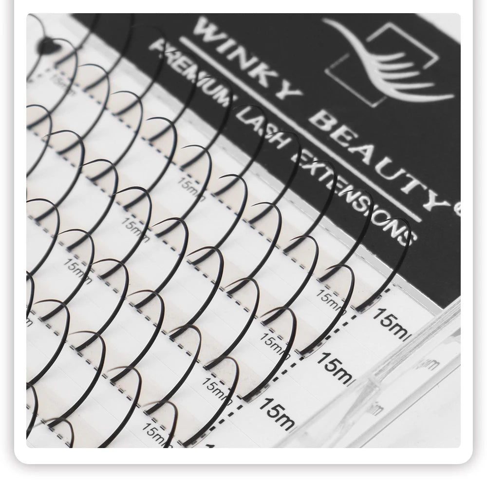 winky beauty 12Rows A/M Shape Spikes Lashes Individual Wispy Premade Fans Eyelash Extension Self-Grafting Makeup False Eyelashes Viralgem Store