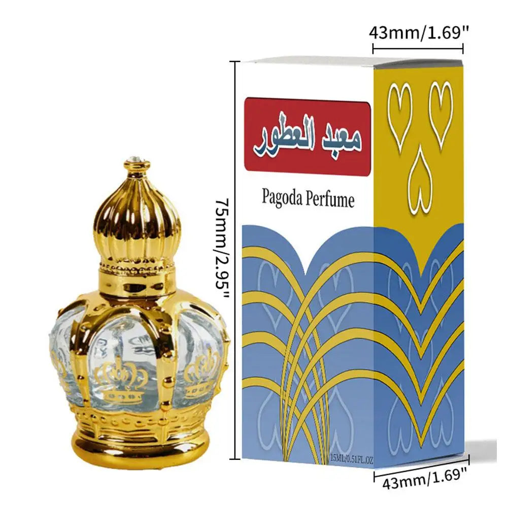 15ML Dubai Middle East Perfume Oil Long Lasting Light Fragrance Fresh Desert Flower Arabian Essential Oil Health Beauty