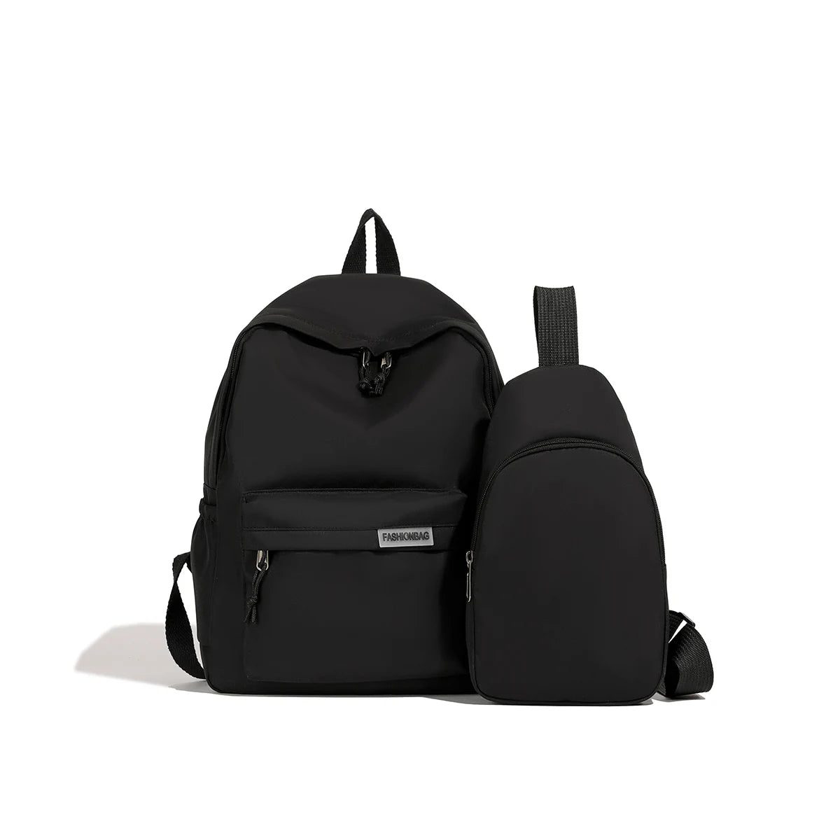 2pcs Bagset back to school Nylon Women Backpack Female Travel Bag  Solid Color Large Capacity School Season Casual Schoolbag