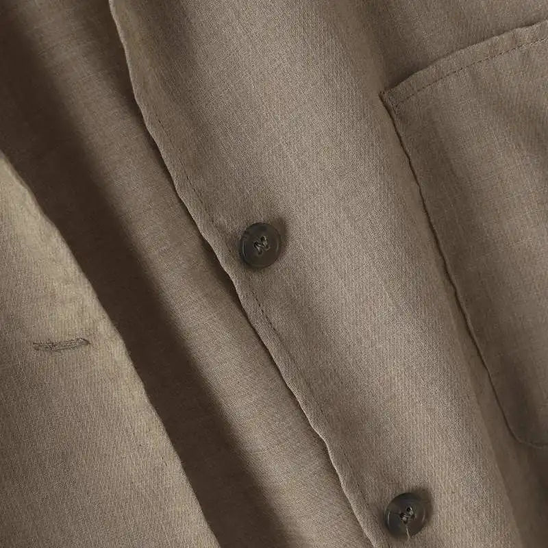 Women Solid Blazer 2024 Autumn ZANZEA Fashion Long Sleeve Outerwear Casual Loose Lapel Collar Coat Vintage Pocket Thin Jackets