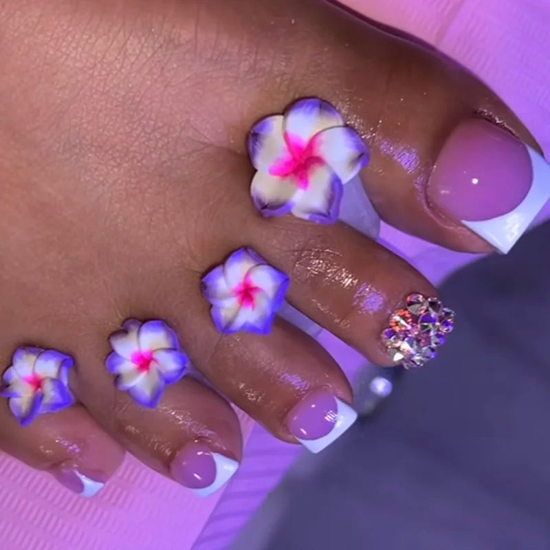 8pcs/Bag Flower Soft Silicone Toe Separator Foot Finger Divider  Separator Flexible Finger Toe Spacer Separation Tool Viralgem Store