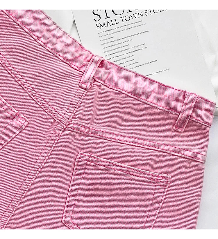 White Denim Shorts Women New High-Waist Ripped Fringed Burr Hot Pants 2023 Summer Loose Wide-Leg Korean Style Short Femme