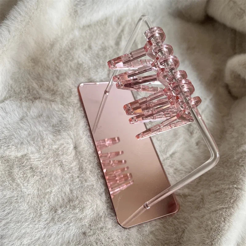 8pcs Hangers Earring Jewelry Hanger Display Stand Acrylic Organizer Creative Coat Hanger Shape Tabletop Ear Stud Jewelry Storage Viralgem Store