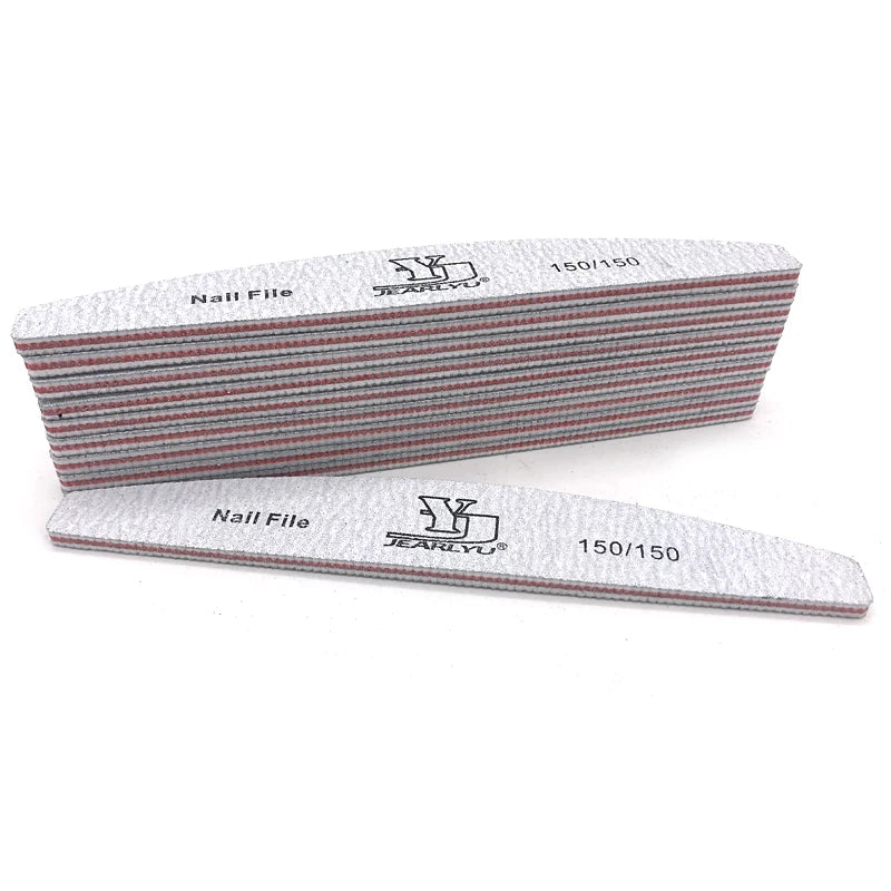 5Pcs/Lot Nail File Mix Color Limas 80/100/150/180/240 Grit Professional Sandpaper Cuticle Remover Buffer Files Manicure Tool Set Viralgem Store