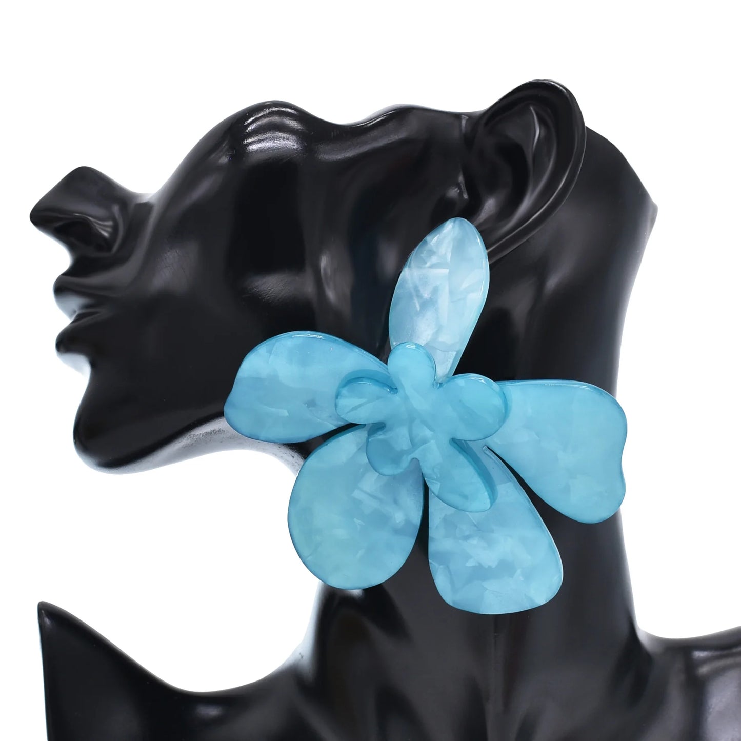 Acrylic Fashion Big Flower Pendant Earrings Double Layer Flowers Women's Earrings for Women 2023 New Party Jewelry Gifts