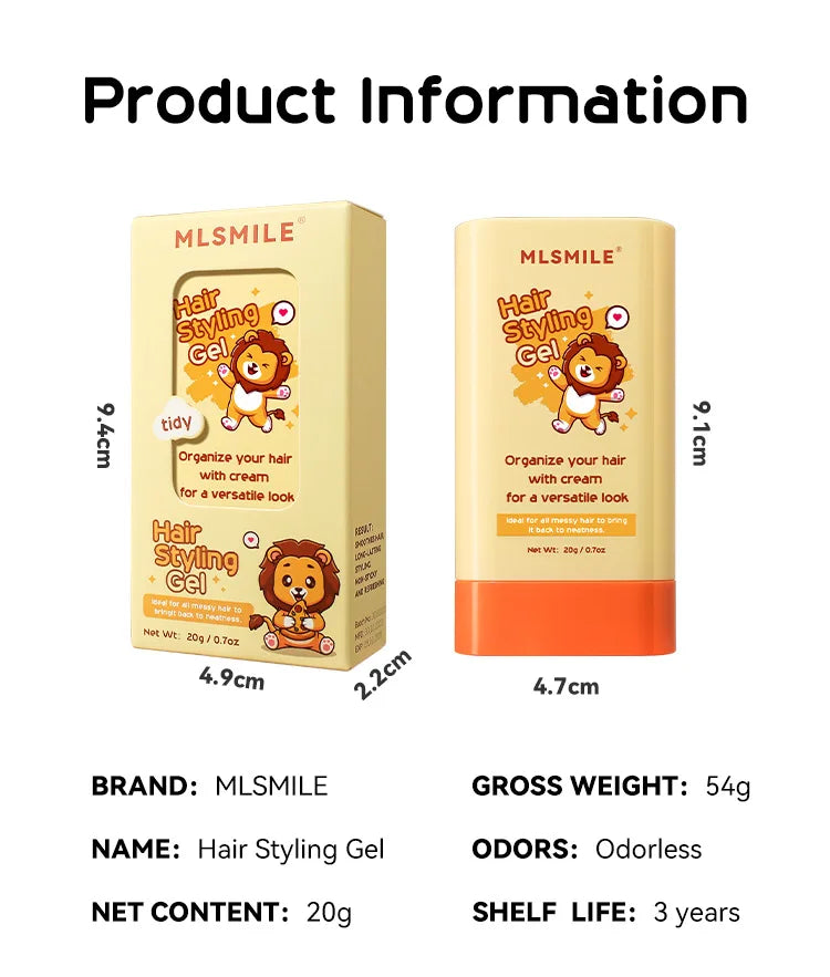 20g Hair Wax Stick Comb Teeth Hair Styling Cream Anti-Frizz for Men Women Children Edge Curly Hair Styling Product Viralgem Store