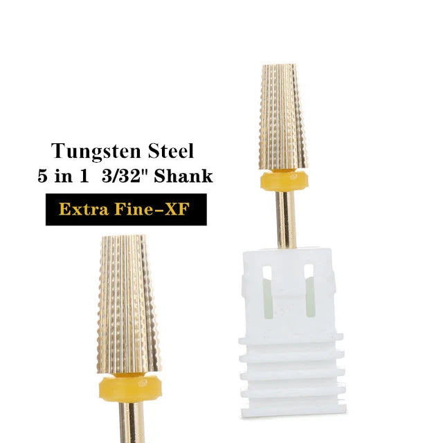 1pcs Tungsten Carbide Nail Drill Bit Electric Manicure Drill Machine Replacement Gringing Heads for Acrylic Gel Polishing Remove