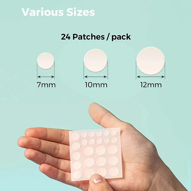 24pcs Face Acne Pimple Spot Facial Skin Care Blackhead Removal Freckle Patches Scar Care Treatment Stickers Acne Mask Beauty Viralgem Store