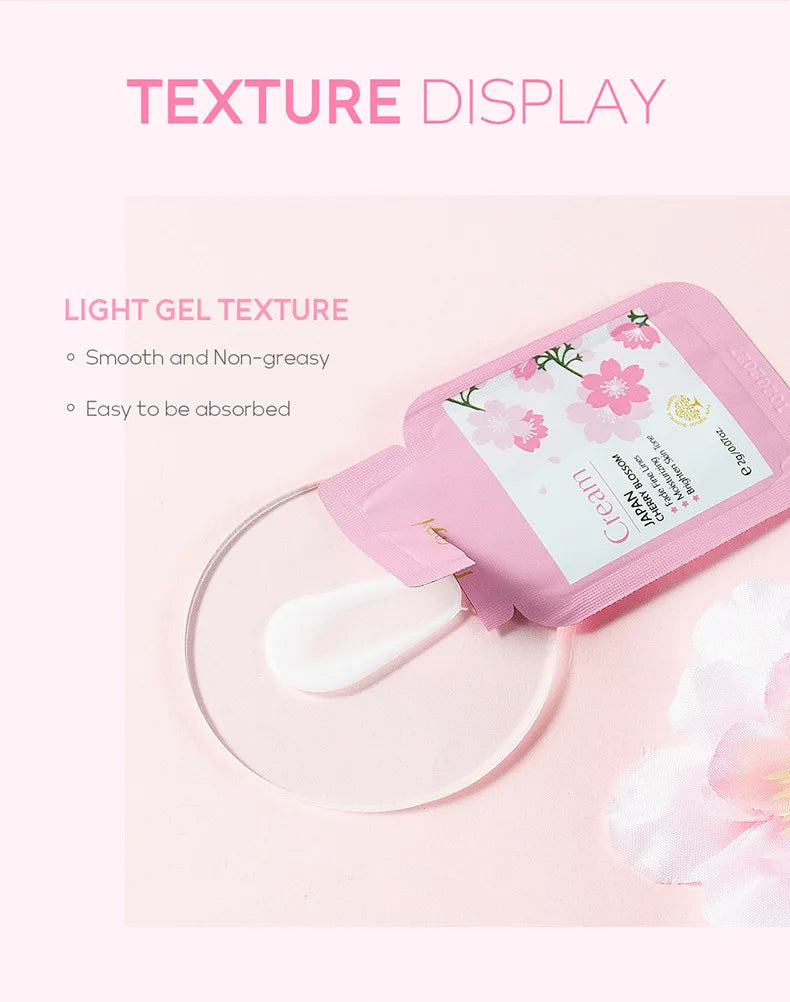 4pcs Skincare Sets Sakura Cleanser Face Cream Toner Eye Cream Deep Cleansing Moisturizer Oil Control Skin Care Kit Travel Outfit