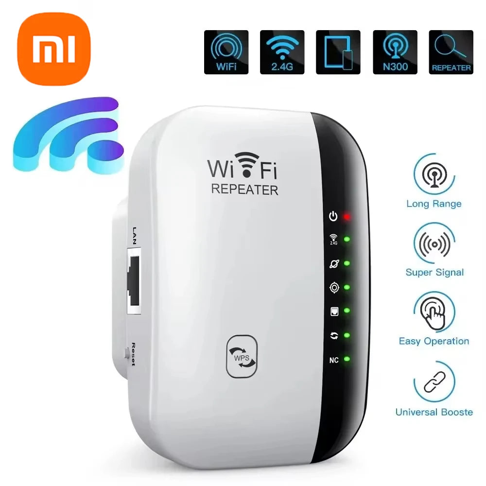 Xiaomi 300Mbps Wireless WIFI Repeater 2.4G Router Wifi Range Extender Wi-Fi Amplifier 802.11N Card Adapter For PC Home/Office