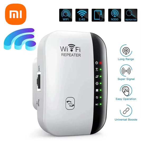 Xiaomi 300Mbps Wireless WIFI Repeater 2.4G Router Wifi Range Extender Wi-Fi Amplifier 802.11N Card Adapter For PC Home/Office