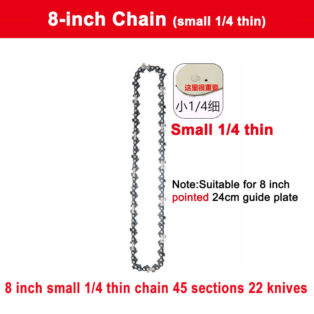4/6/8/10 Inch 1/4 Chainsaw Chain Guide Portable Electric Saw Mini Chainsaw Logging Saw Blade Pruning Chain Saw Chain Accessories