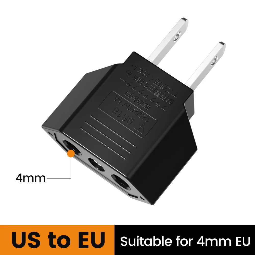 1-10PCS US Electrical Plug Adapter US America To EU European China CN Canada CA Travel Converter Plugs Power Socket AC Outlet