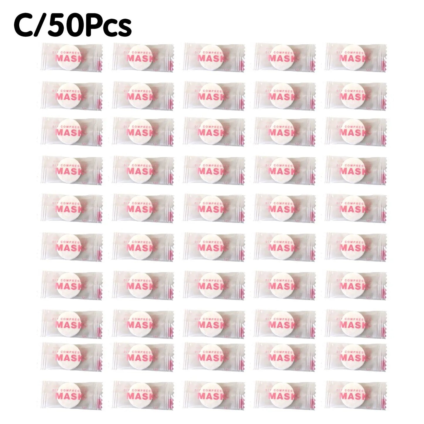 30/50pcs Disposable Compressed Facial Mask Portable Travel Non-woven Face Mask Skin Care Cotton Wrapped Masks Paper