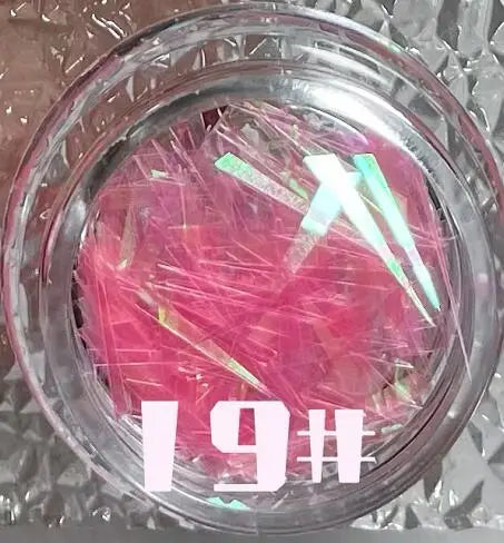 1Box Irregular Aurora Mirror Broken Glass Paper Nail Foil Decals Japanese Laser Patch DIY Rainbow Transfer Piece Manicure Decor#