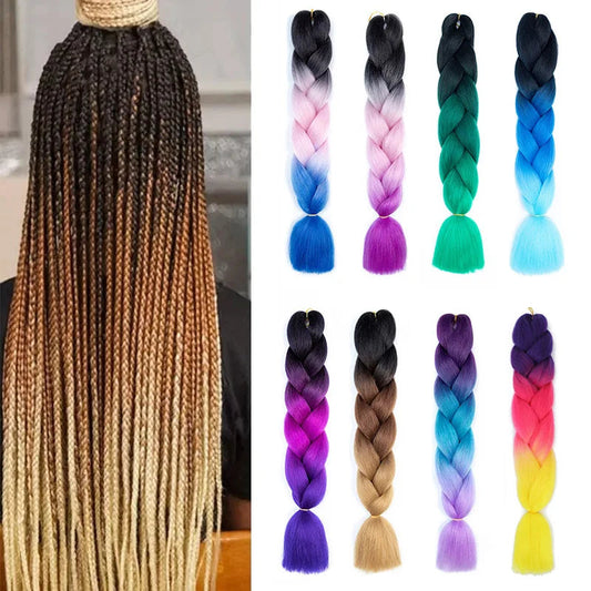 WIGSIN 24Inch Synthetic Long Straight Jumbo Braiding Hair Extension DIY Box Twist Crochet Hairpiece for Women Viralgem Store