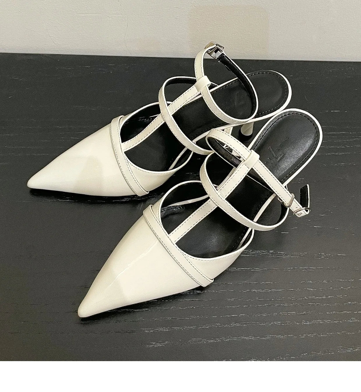 2024 New Trendy Women Gladiator Sandals Summer Pointed Toe Luxury Elegant High Heels Thin Strap Pumps Ladies Party Shoes Size 42