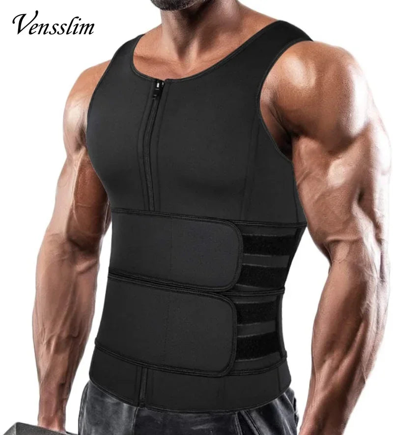 Vensslim Men Body Shaper Waist Trainer Vest Slimming Shirt Sauna Sweat Compression Undershirt Shapewear Fat Burner Workout Tops Viralgem Store