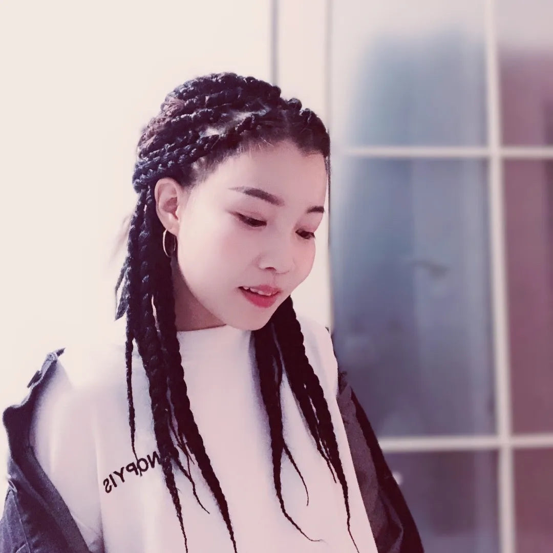 VERVES Short Box Braids Synthetic 5 Piece/Pack Crochet Hair Pre-Looped Braiding Extensions 14 inch for Asian Women Black Brown Viralgem Store