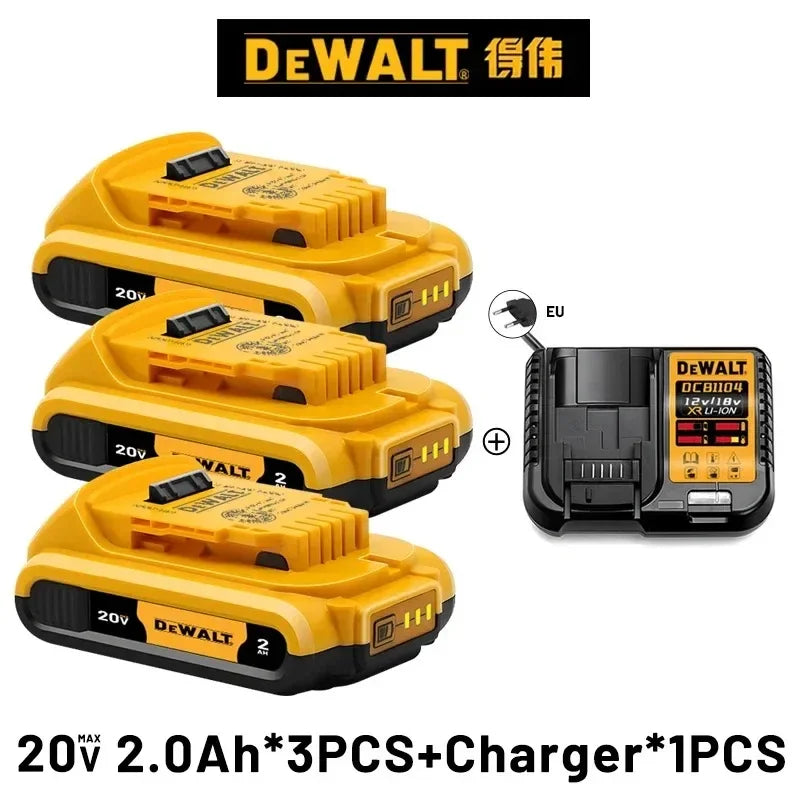 100% Original DEWALT 🔋 20V/60V MAX XR Rechargeable Tool Battery 6Ah/9Ah Compatible with DCB200 Series for Dewalt Tools 👍 Viralgem Store