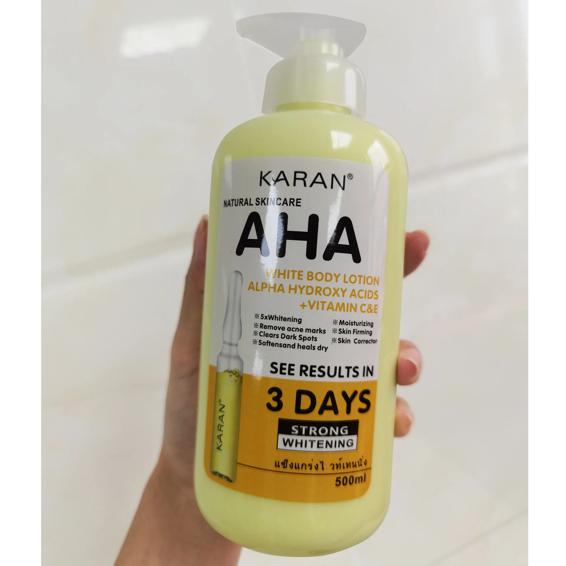 500ml Whitening Body Cream Hydroxy Acids Vitamin C&E Moisturizing Lightening Body Lotion Skin Care Remove Acne Marks Viralgem Store