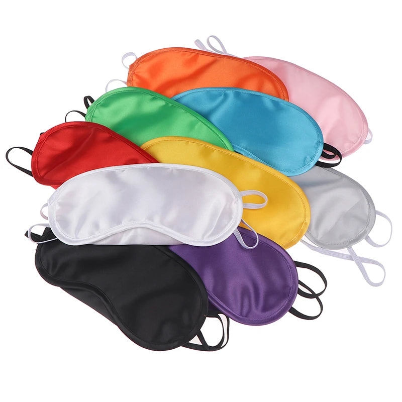 1PC Silk Eye Mask Eyeshade Cover Shade Soft Blindfold Travel Eyepatch Natural Sleeping Eye Patch Sleep Mask Women Men