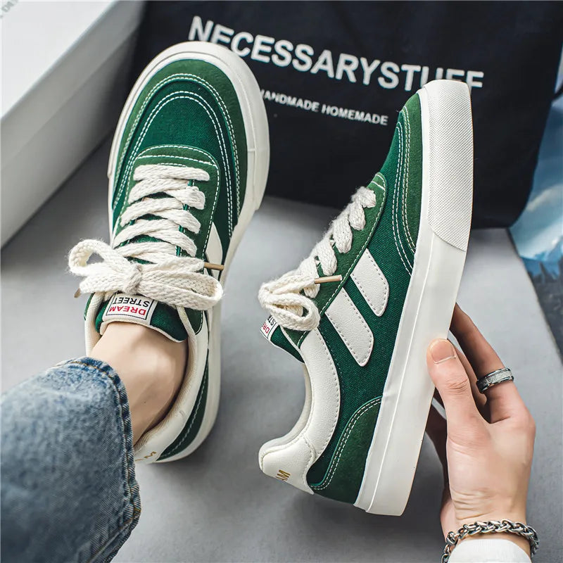 2023 Hot Sale Canvas Shoes Men Skateboard Shoes Platform Comfortable Casual Walking Streetwear Teenager Men Vulcanize Shoes Viralgem Store