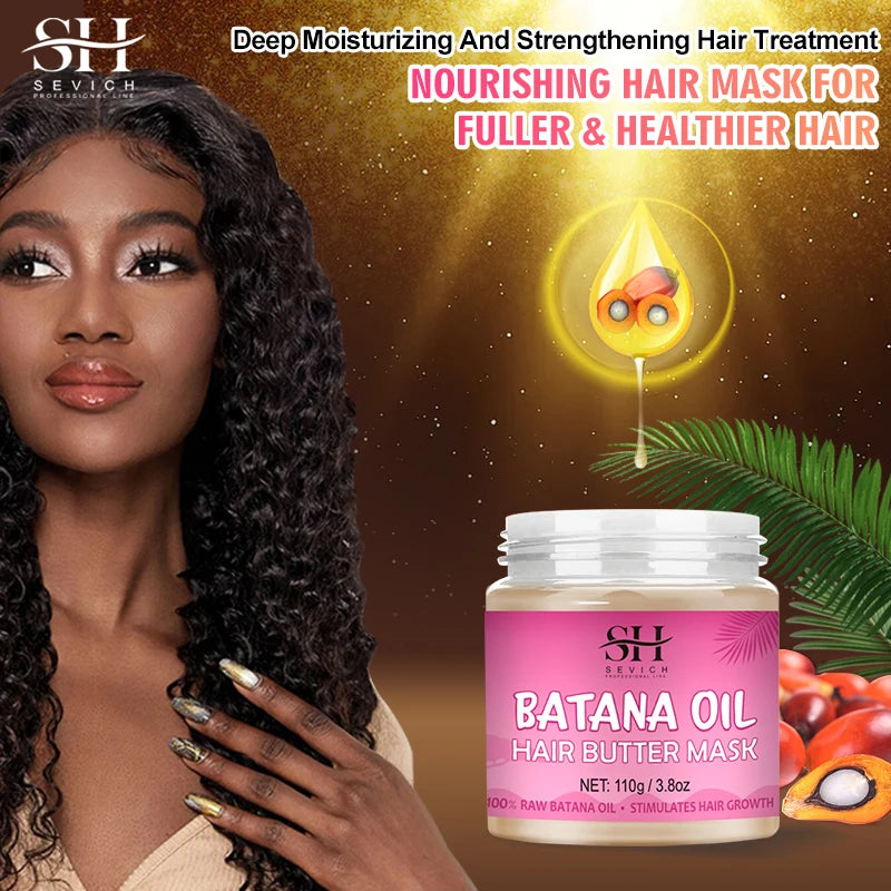 Africa Batana Mask oil Hair Butter Traction Alopecia Anti-break Hair Growth Care Products Moisturize Repair Dry Batana Hair mask