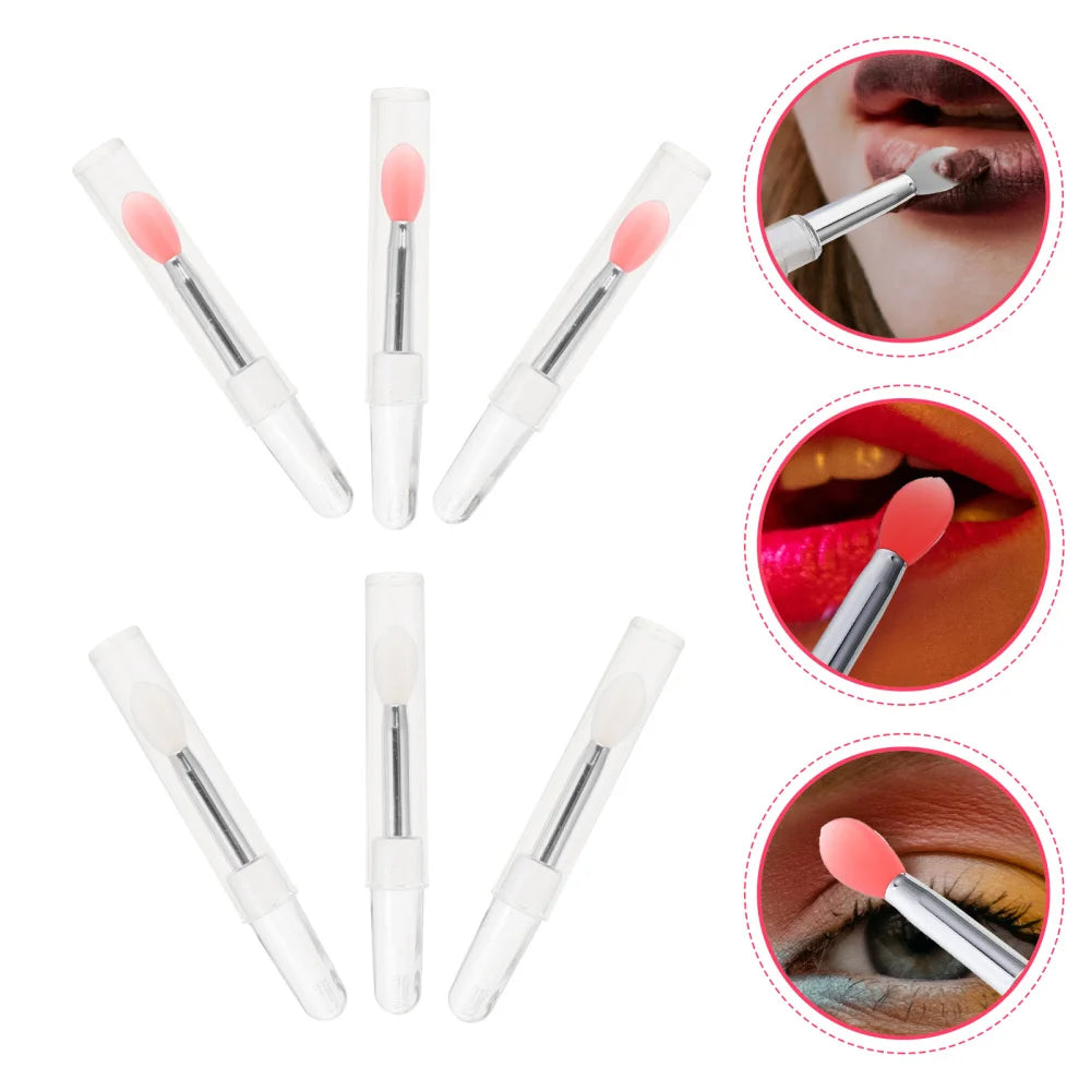 6Pcs Makeup Brush Silicone Heads Lip Mask Brush Tool Women Eyeshadow Lipstick Makeup Applicator for Girls Ladies Beauty Tools Viralgem Store
