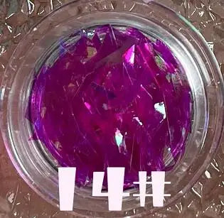 1Box Irregular Aurora Mirror Broken Glass Paper Nail Foil Decals Japanese Laser Patch DIY Rainbow Transfer Piece Manicure Decor#