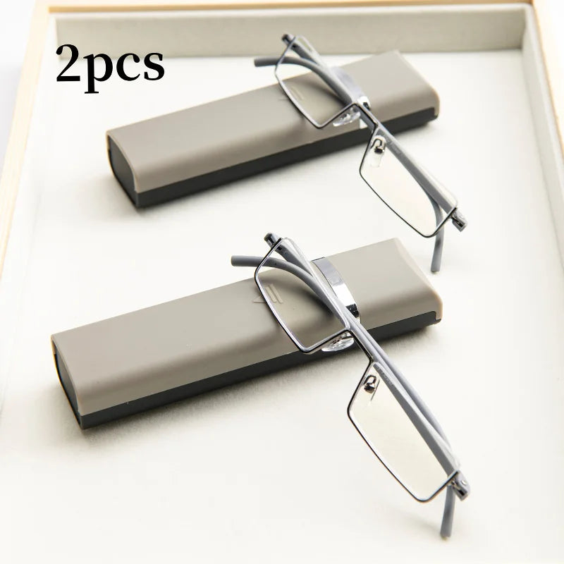 2Pcs Suit Anti-blue Light Reading Glasses Ultralight TR90 Sport Presbyopia Eyeglasses Women Men Far Sight Eyewaer With Case +1.2 Viralgem Store