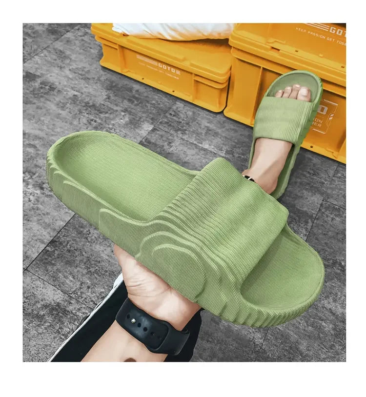 Summer EVA Slippers for Women Men Fashion Beach Sandals Soft Sole Platform Slides Outdoor Toe Open Shoes Unisex Size 29-46