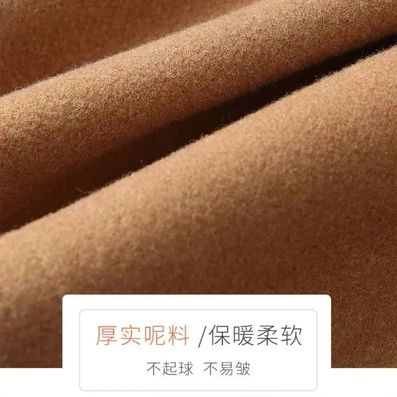 Woolen Skirt Women Winter Autumn Mini Skirts A Line Wrap Hip Korean Fashion A Line Harajuku Faldas Black Skirt