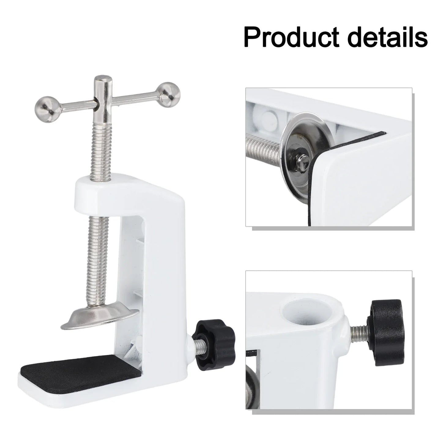 Table Mount Clamp Clip Aluminum Alloy Base Desk Lamp C-Shaped Clamp Bracket Desktop Fixed Bracket Clamp Microphone Stand Bracket Viralgem Store