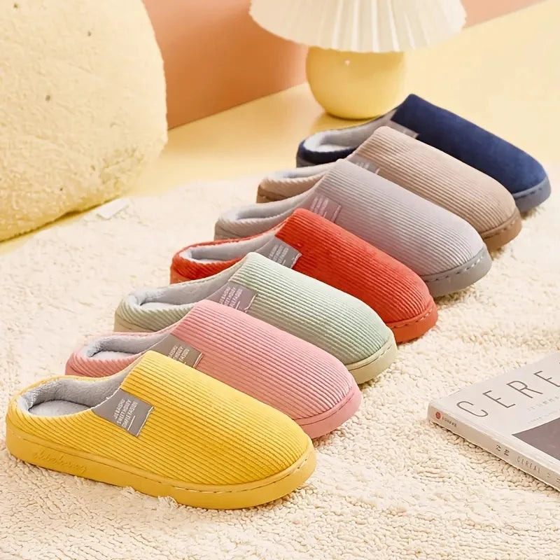 Women's Men's Thick Soft Bottom Home Slippers Household Plush Slippers Anti-slip Thermal Slippers Indoor Winter Viralgem Store