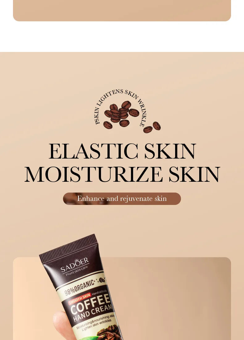 1/2/3/5pcs SADOER Coffee Hand Cream Sets Moisturizing Nourishing Whitening Hydrating Hands Skin Care Products Viralgem Store
