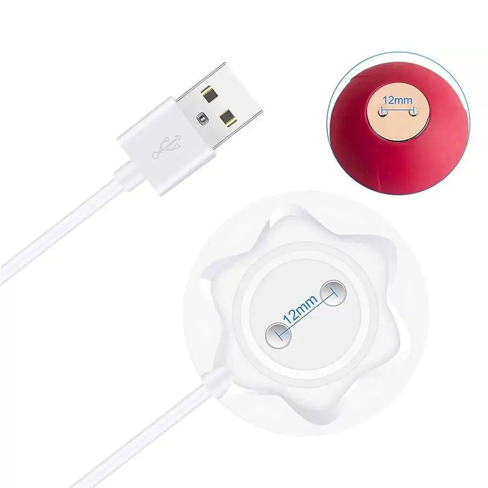 USB Charger Cable Cord Replacement For Rose Massage Toy - Fast Charging Magnetic Adapter, Base Dock Station