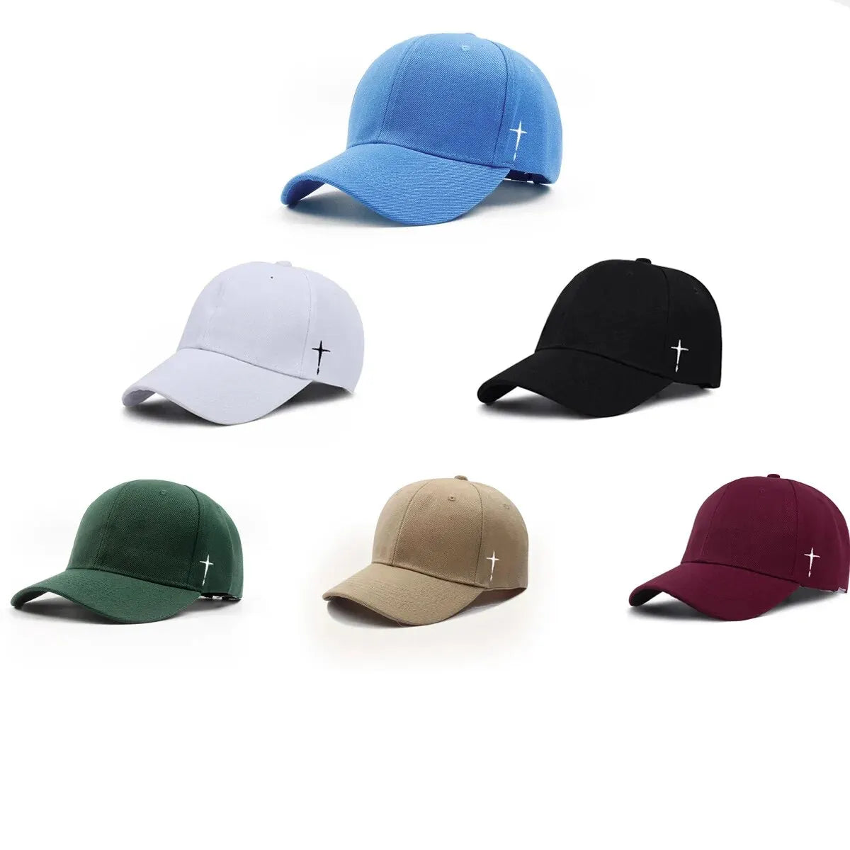 Unisex Simple Cross Water Drop Embroidery Baseball Caps Spring and Autumn Outdoor Adjustable Casual Hat Sunscreen Hat Viralgem Store