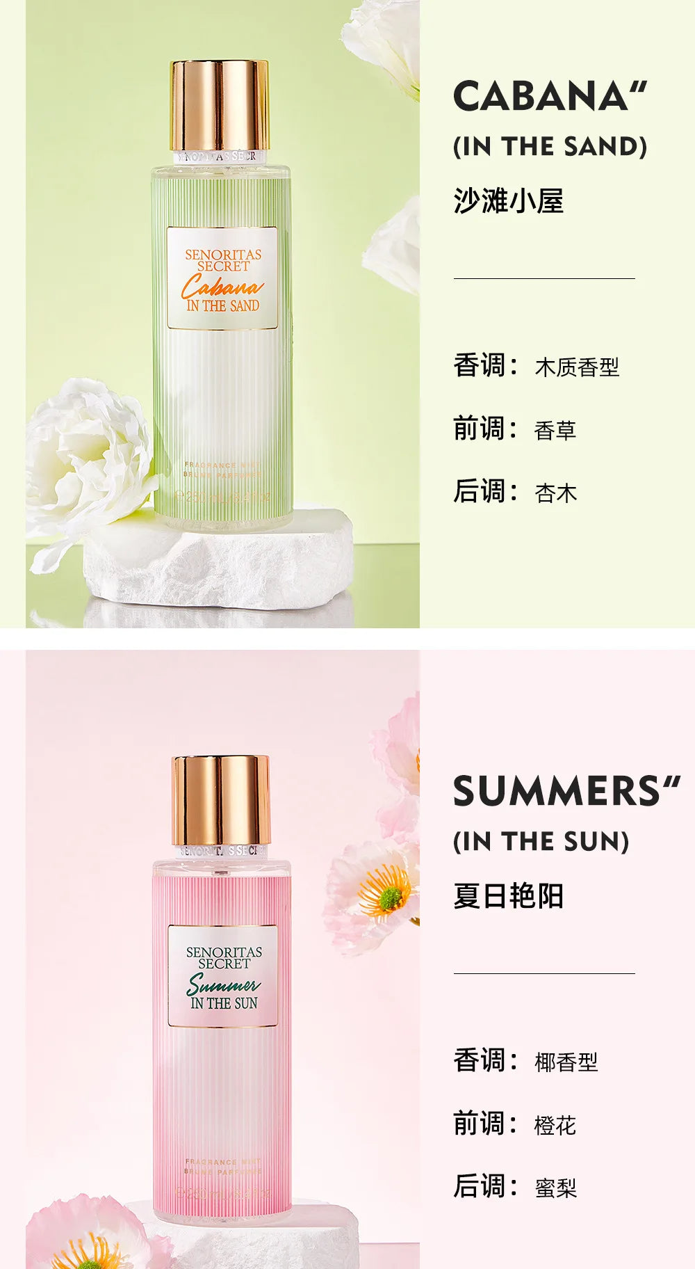 Women's persistent light fragrance Victoria fragrance body spray with various flavors Skin care Viralgem Store